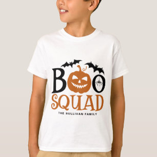 Orange Boo Squad Spooky Lettering Halloween T-Shirt