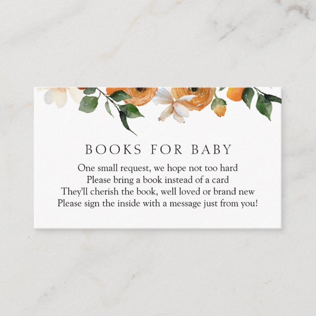 Orange Books for Baby Enclosure Card (Front)