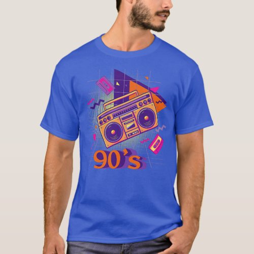 Orange boombox with cassette T_Shirt
