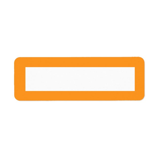 Orange border blank label (Front)