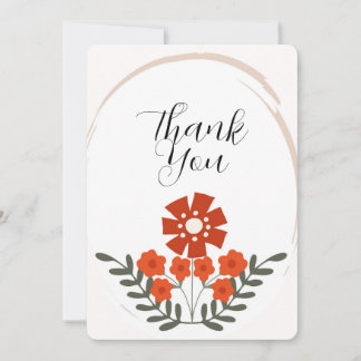 Orange Botanical Floral Card Timeless Garden