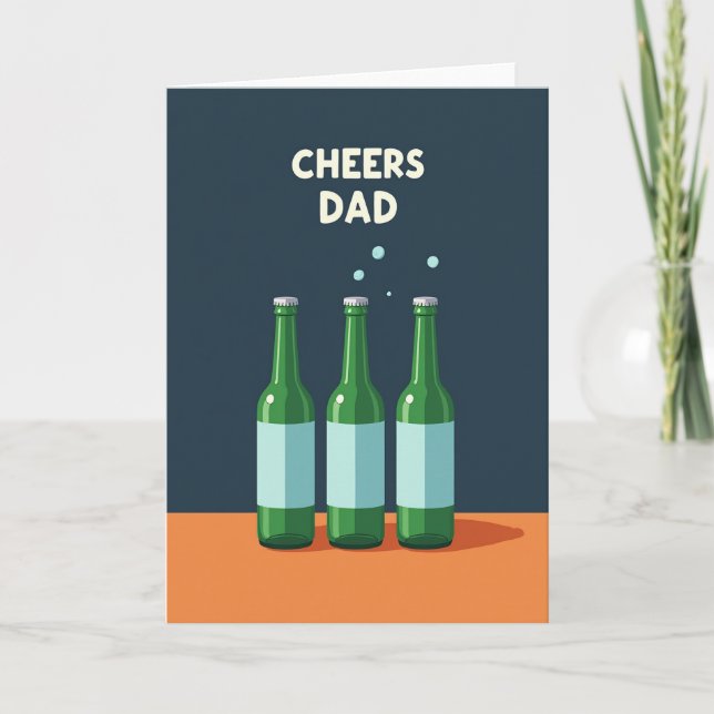 Orange Bottles Fathers Day Card (Front)