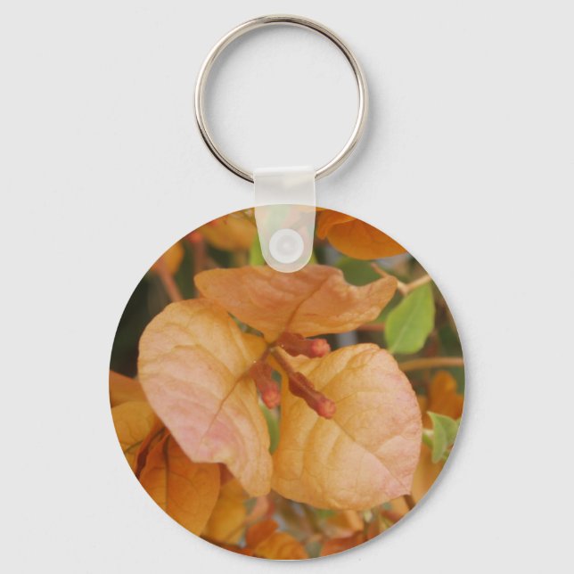 Orange Bougainvillea Keychain (Front)