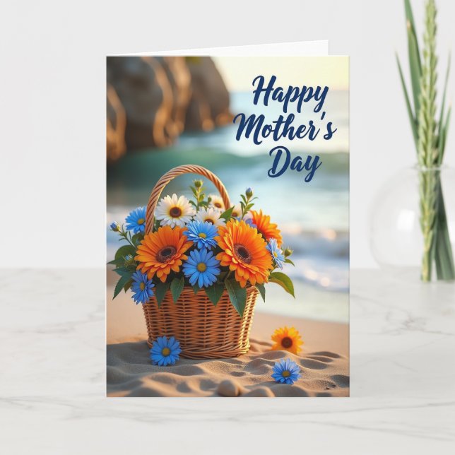 Orange Bouquet Mothers Day Card (Front)