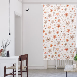 ORANGE BOW & ARCH FALL PUMPKIN FLOWERS BIRTHDAY BLACKOUT CURTAINS
