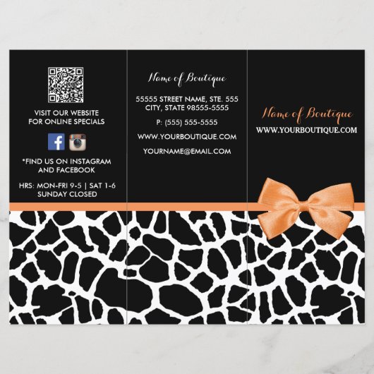 Orange Bow Boutique Branding (Front)