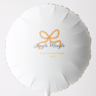 Orange bow jingle Mingle retro boho family namdate Balloon