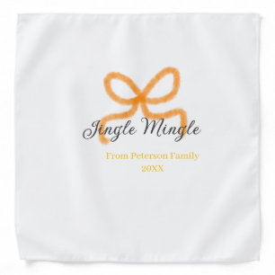 Orange bow jingle Mingle retro boho family namdate Bandana
