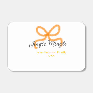 Orange bow jingle Mingle retro boho family namdate Matchboxes