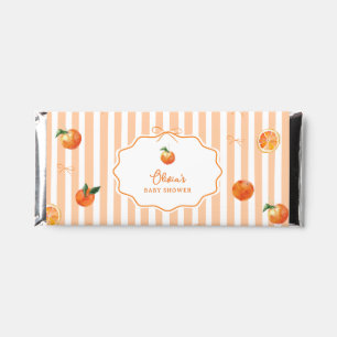Orange Bow Little Cutie Baby Shower Diaper Raffle Hershey Bar Favors