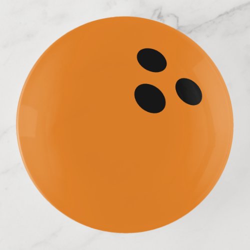 Orange bowling ball trinket tray bowler gift idea