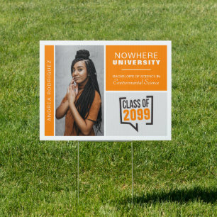 Orange Boxes & Photo Graduation Sign