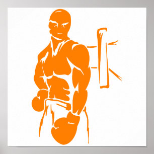 Orange Boxing Poster
