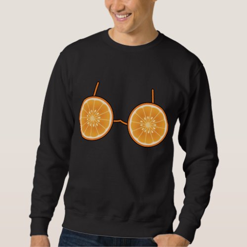 Orange Bra Costume Cute Easy Fruit Halloween Gift Sweatshirt