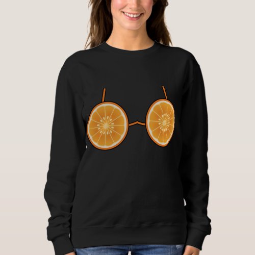 Orange Bra Costume Cute Easy Fruit Halloween Gift Sweatshirt