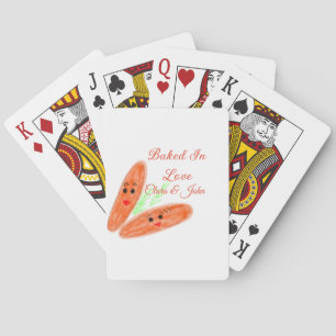Orange bread couple emoji baked in love add name d poker cards