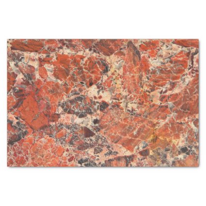 Orange Brecciated Jasper Stone Pattern Tissue Paper