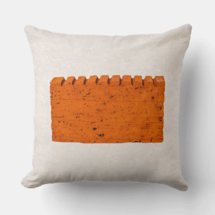 Orange Brick - Atom Of Creation Throw Pillow