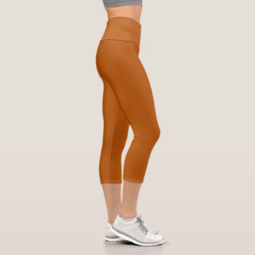 Orange Brick Capri Leggings