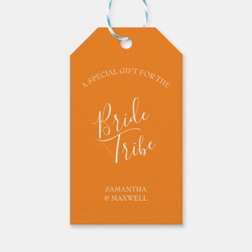 Orange Bridesmaid Proposal Card Gift Tags