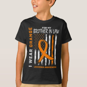 Orange Brother In Law Leukemia Awareness American  T-Shirt