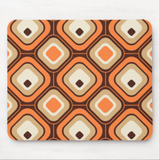 Orange, brown and beige squares mouse pad