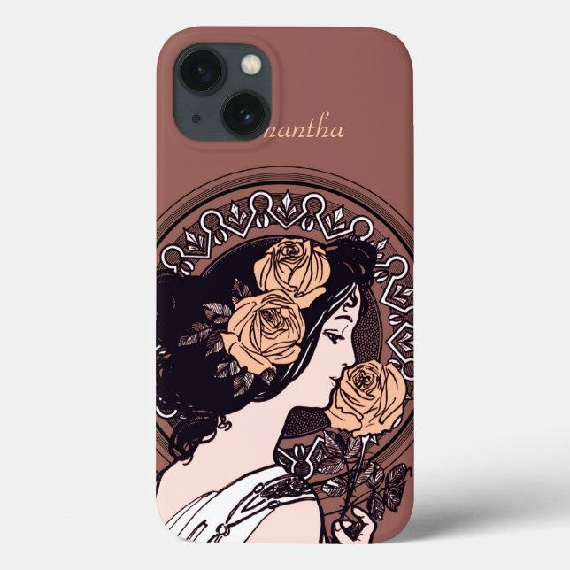 Orange brown art nouveau Case-Mate iPhone case (Back)