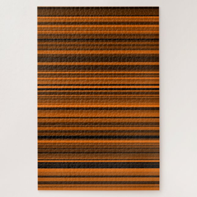 Orange Brown Black Stripes Jigsaw Puzzle (Vertical)