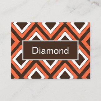 Orange Brown Diamond Geometric Pattern