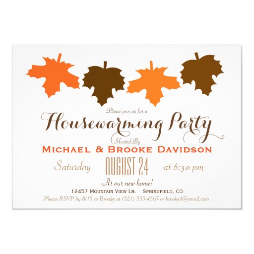 Fall Housewarming Party Invitations 9