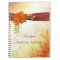 Orange brown fall leaves Wedding Planner Notebook