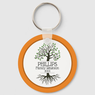 Orange & Brown Family Reunion Keychain