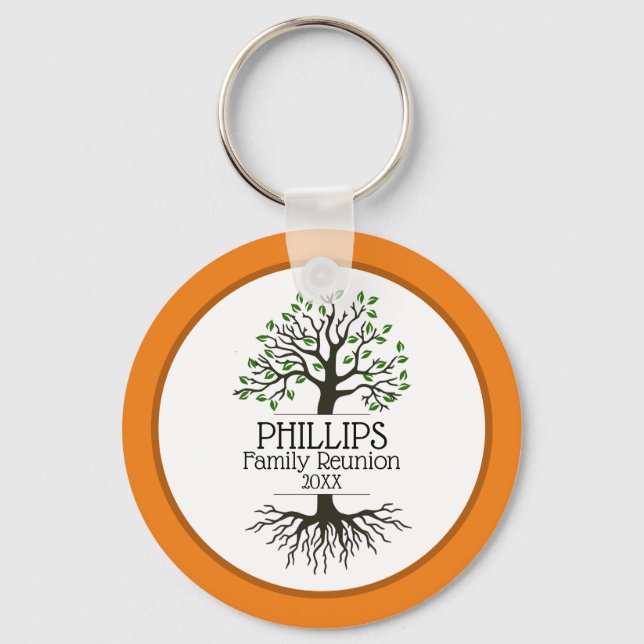 Orange & Brown Family Reunion  Keychain (Front)