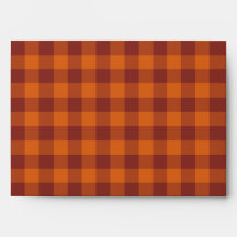 Orange Brown Plaid Checker Pattern