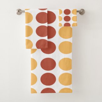 Orange Brown Polka Dot Pattern