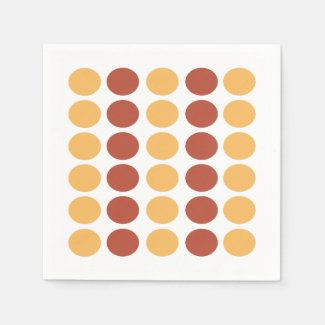 Orange Brown Polka Dot Pattern Birthday