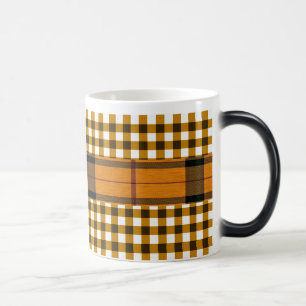 Orange, brown  Stripes  pattern mug