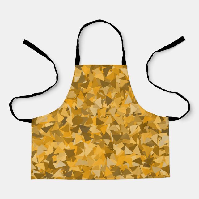 Orange Brown Triangle Pattern Apron (Front)
