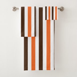 Orange Brown Vertical Stripes Pattern