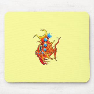 orange bubble fish Mousepad