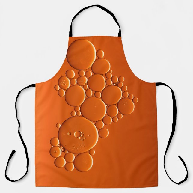 Orange bubbles art apron (Front)