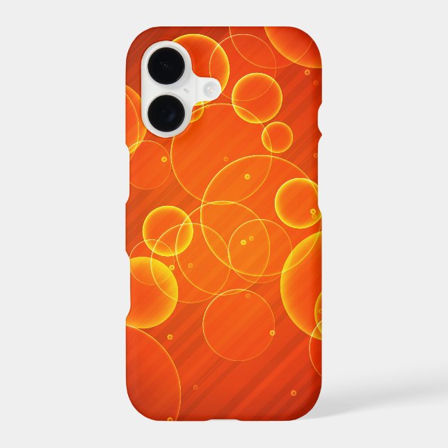 Orange Bubbles Iphone Case (Back)