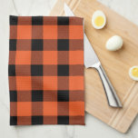 Orange Buffalo Country Lumberjack Plaid Kitchen Towel<br><div class="desc">Add a touch of Alaska to your day with this bright buffalo plaid design!</div>
