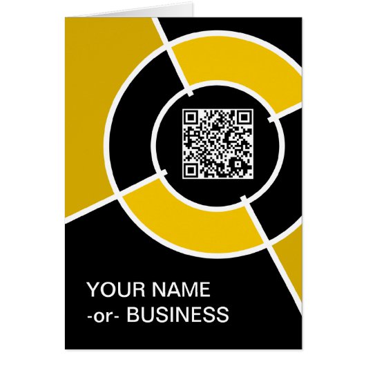 orange bullseye QR code Cards (Front)