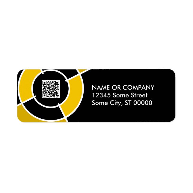 orange bullseye QR code Label (Front)