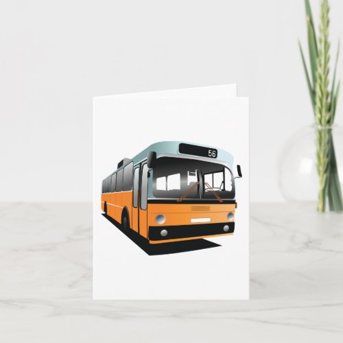 Orange Bus Card