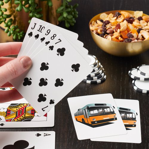 Orange Bus Poker Cards