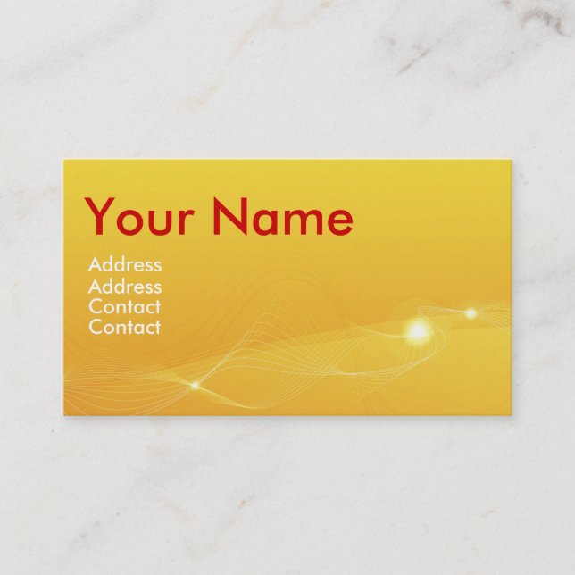 Orange Business Card (Front)