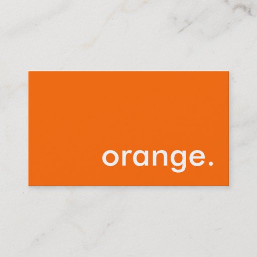 Customizable orange. business cards