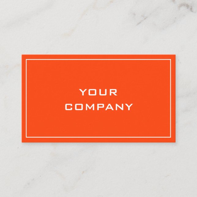 Orange Business Card Personalized Your Own Design (Front)